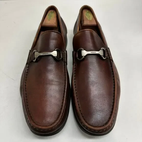Magnanni Shoes Magnanni Brown Calf Horse Bit Loafer Moccasin